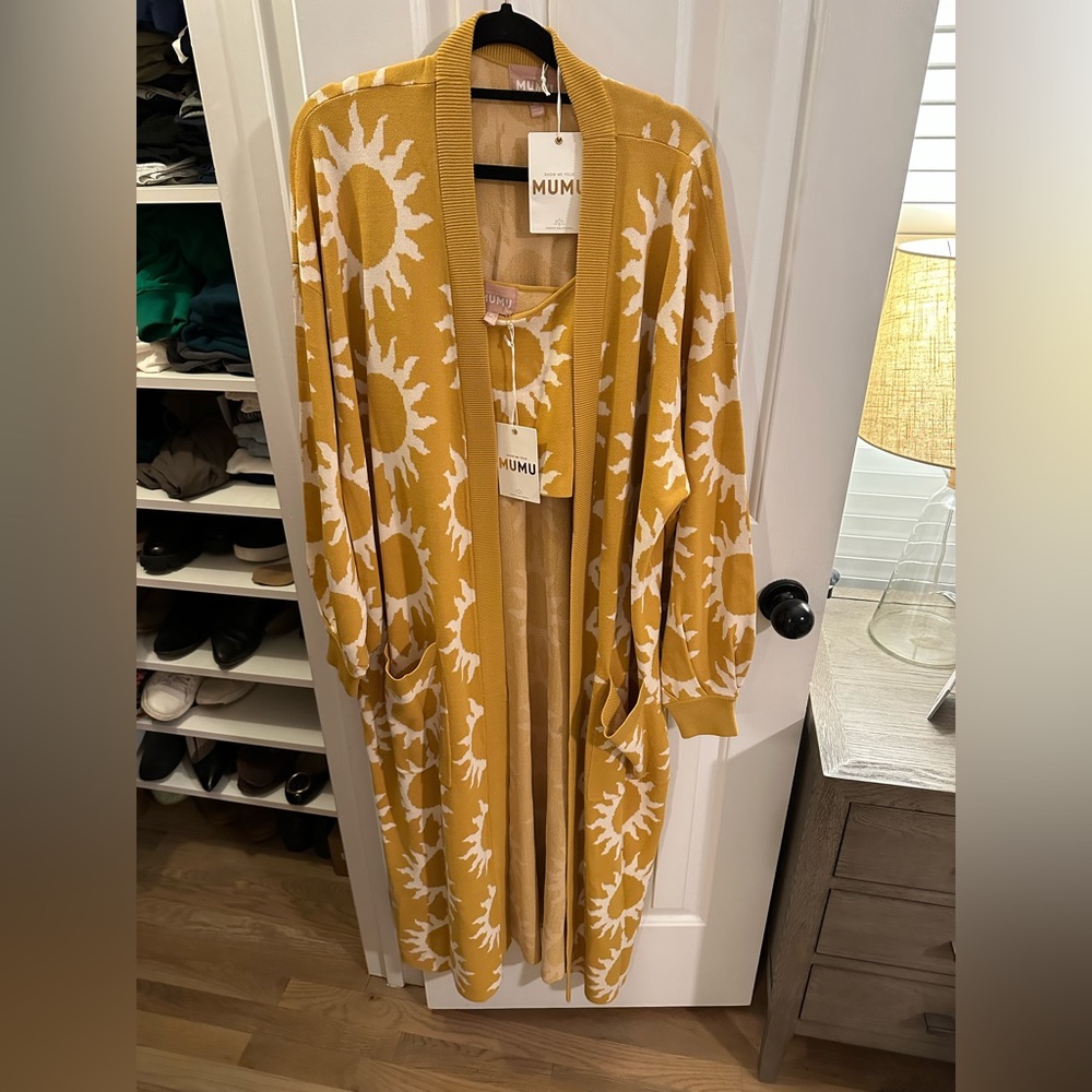 Show me your mumu Out and About Cardi with Connie sweater crop top both NWT